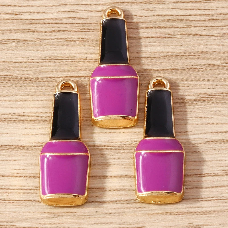 10pcs Mix Cute Enamel Women Lips Lipstick Charms Pendants for Jewelry Making Earrings Necklace Bracelets DIY Crafts Supplies