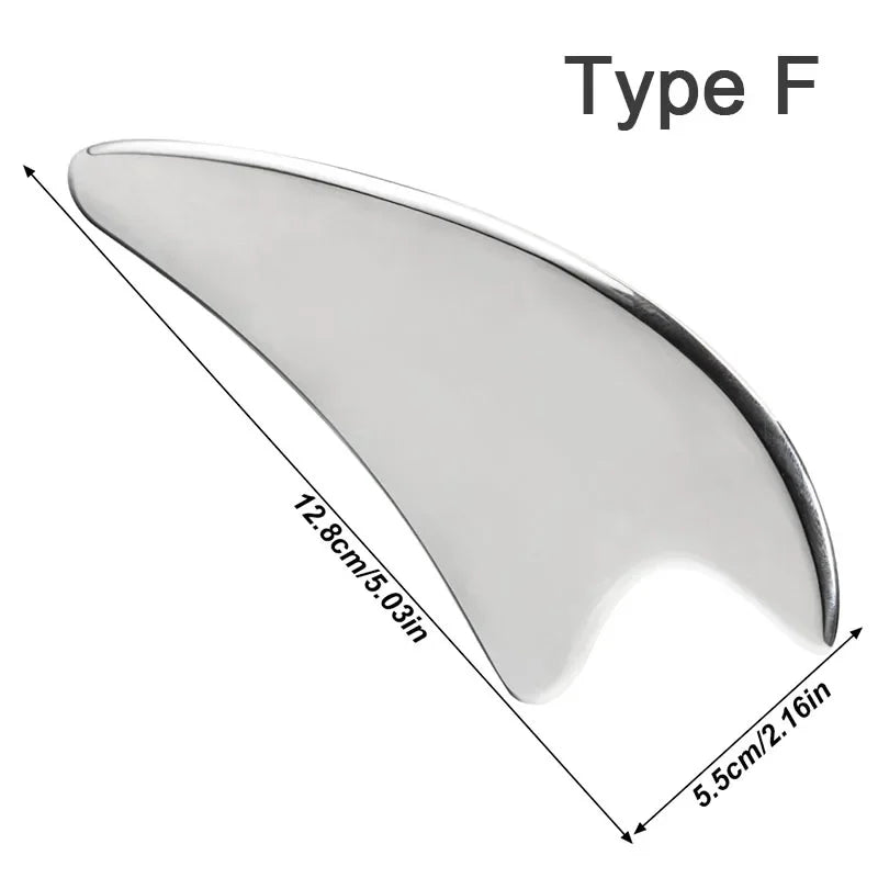 1Pcs Guasha Massage Tool,Grade Stainless Steel Scraping Tool for Soft Tissue Scraping,Upgrade Massage Tool,Used for Back,Legs