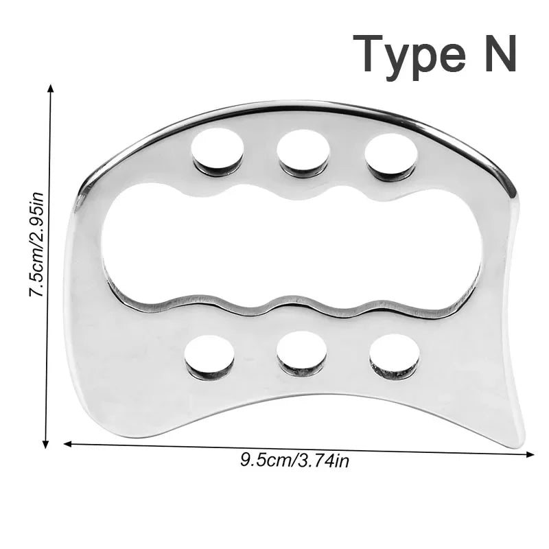 1Pcs Guasha Massage Tool,Grade Stainless Steel Scraping Tool for Soft Tissue Scraping,Upgrade Massage Tool,Used for Back,Legs