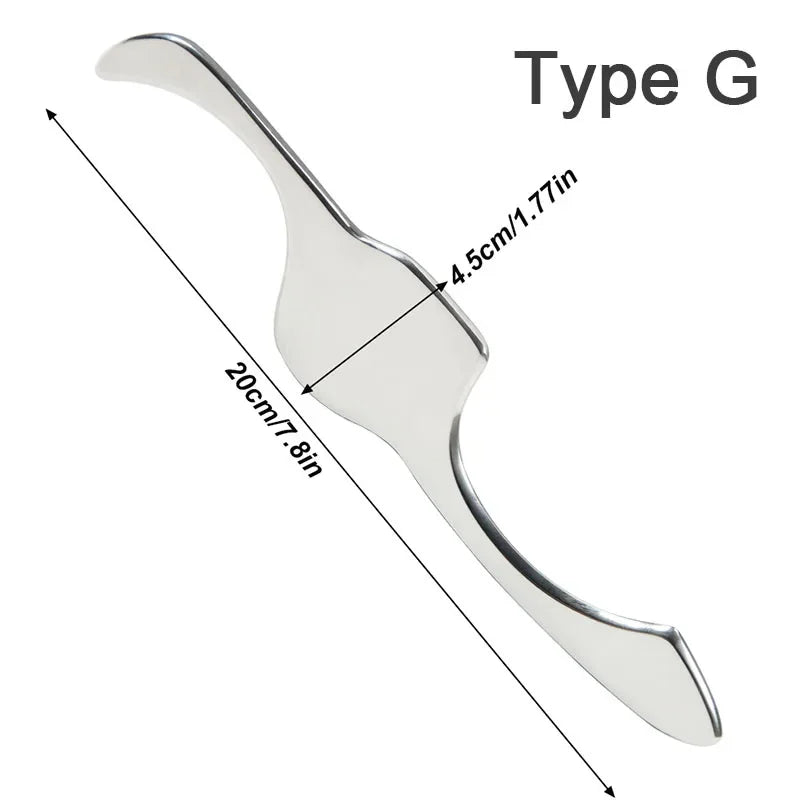 1Pcs Guasha Massage Tool,Grade Stainless Steel Scraping Tool for Soft Tissue Scraping,Upgrade Massage Tool,Used for Back,Legs