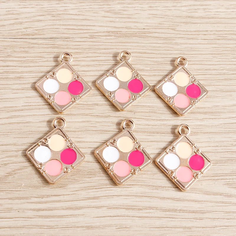 10pcs Mix Cute Enamel Women Lips Lipstick Charms Pendants for Jewelry Making Earrings Necklace Bracelets DIY Crafts Supplies