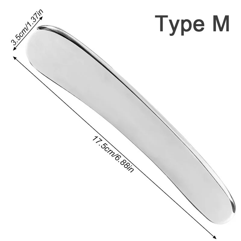 1Pcs Guasha Massage Tool,Grade Stainless Steel Scraping Tool for Soft Tissue Scraping,Upgrade Massage Tool,Used for Back,Legs