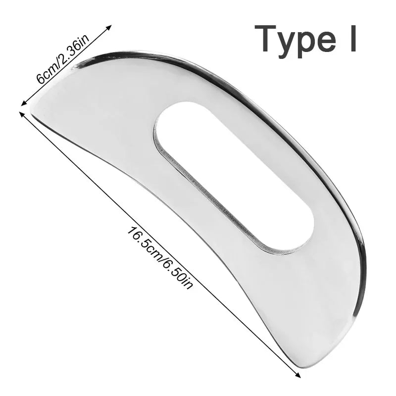 1Pcs Guasha Massage Tool,Grade Stainless Steel Scraping Tool for Soft Tissue Scraping,Upgrade Massage Tool,Used for Back,Legs