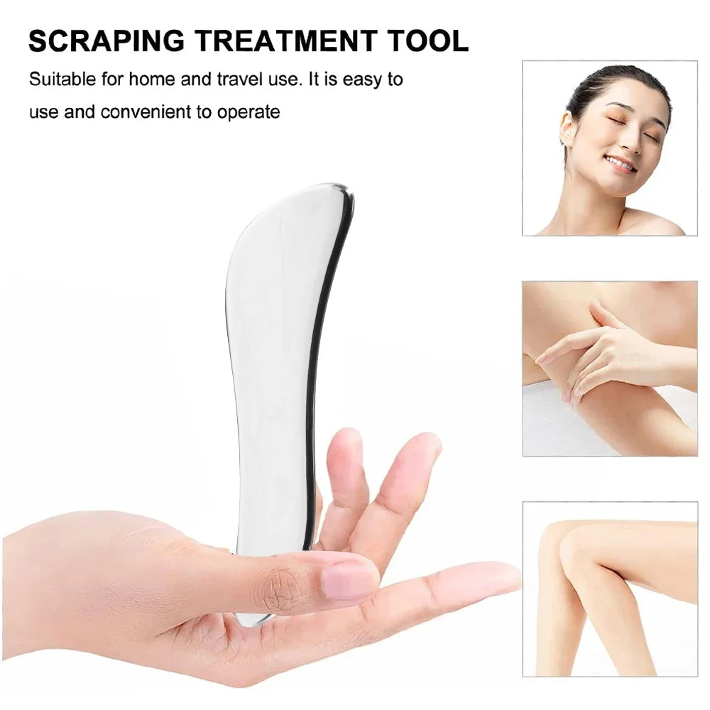 1Pcs Guasha Massage Tool,Grade Stainless Steel Scraping Tool for Soft Tissue Scraping,Upgrade Massage Tool,Used for Back,Legs