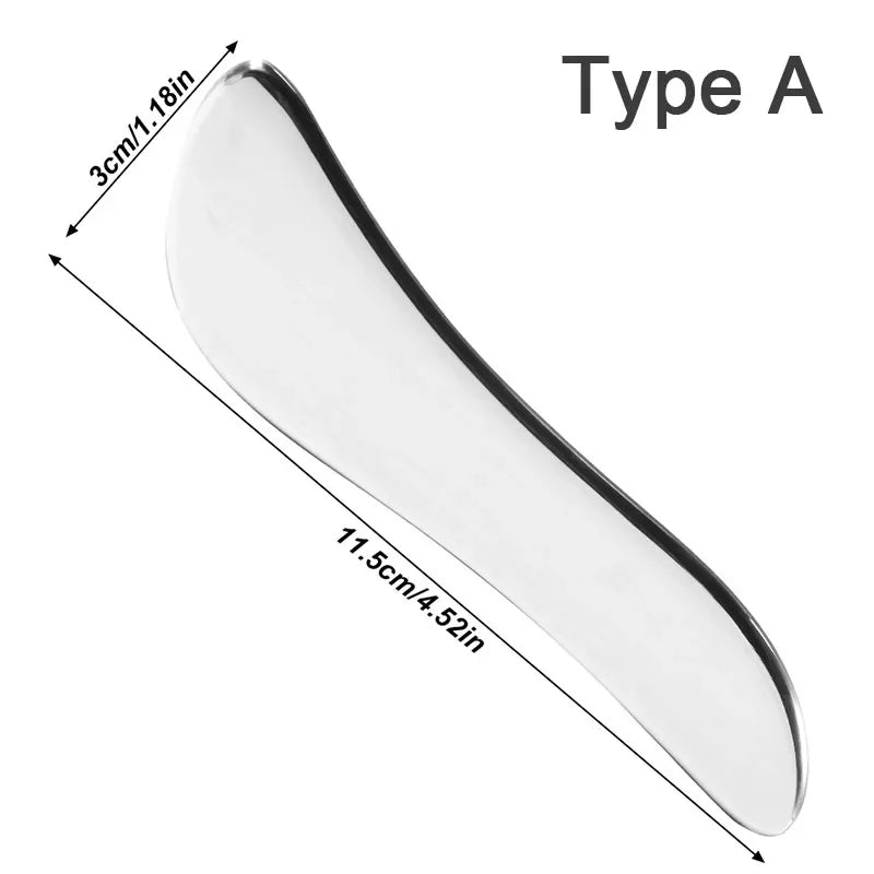 1Pcs Guasha Massage Tool,Grade Stainless Steel Scraping Tool for Soft Tissue Scraping,Upgrade Massage Tool,Used for Back,Legs