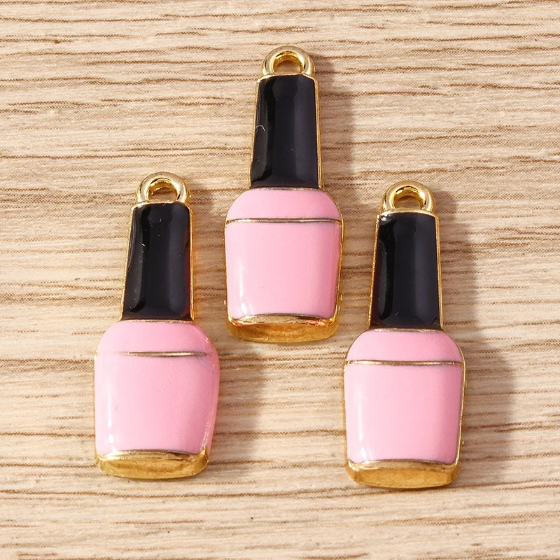 10pcs Mix Cute Enamel Women Lips Lipstick Charms Pendants for Jewelry Making Earrings Necklace Bracelets DIY Crafts Supplies
