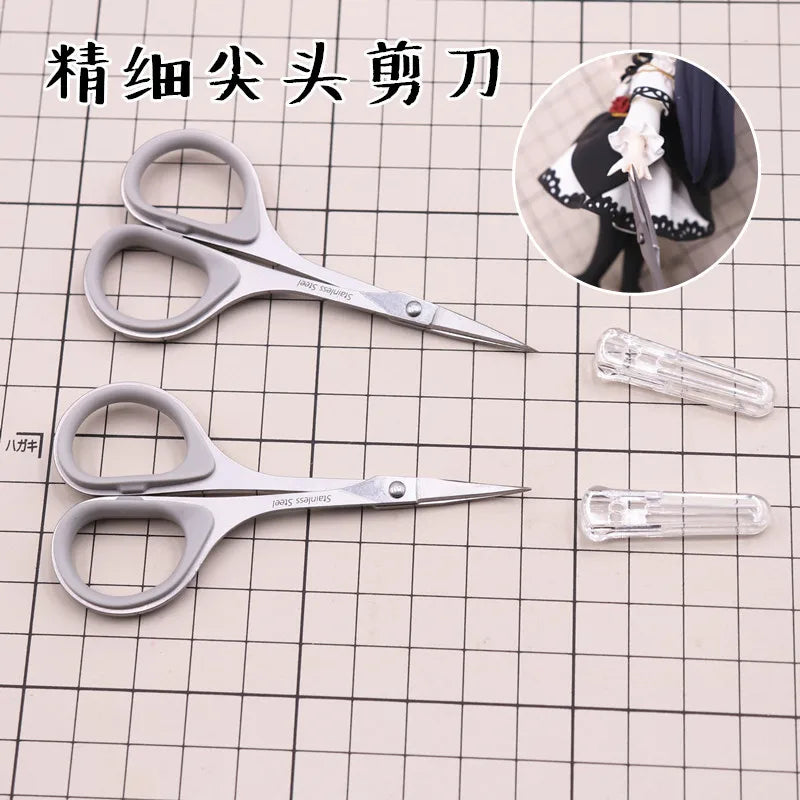 Eyebrow Scissors Stainless Steel Nail Tool Sharp Tip Multifunctional Nose Facial Hair Trimmer Makeup Beauty Tools