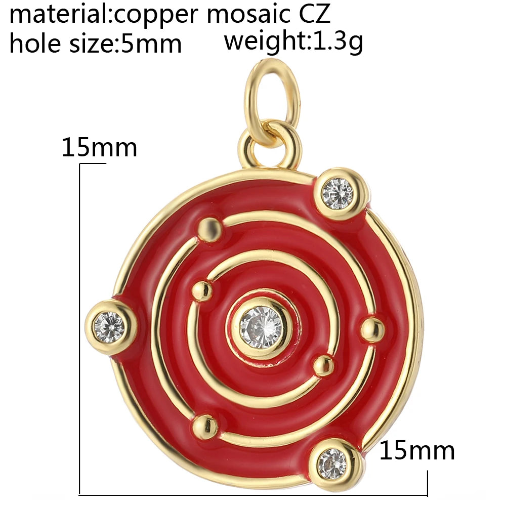 Cute  Heart  Charms for Jewelry Making Supplies Gold Color Tarot Card Charm Dijes Diy Woman Earrings Necklace Braclet Pendant