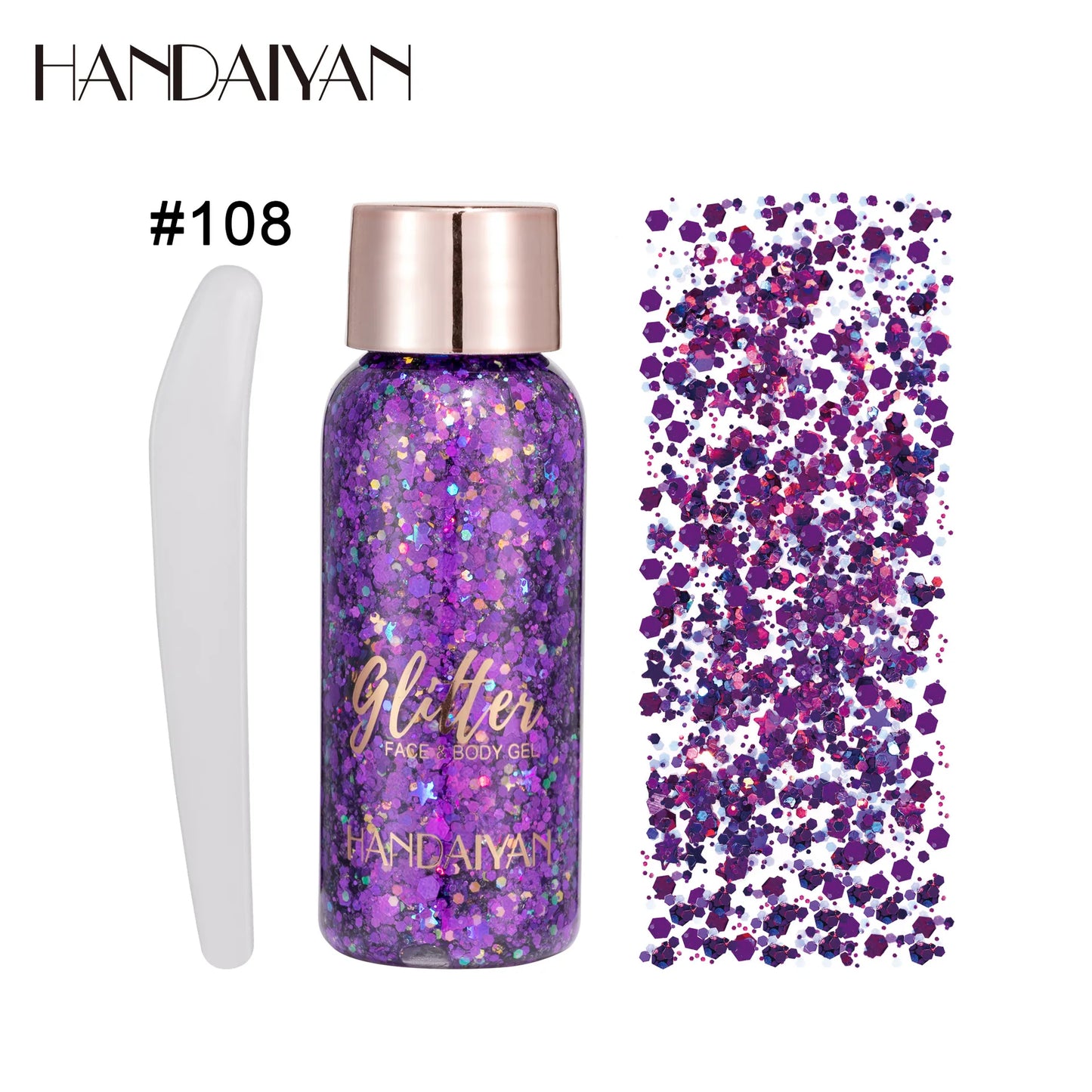 Handaiyan Eye Glitter Nail Hair Body Face Stickers Gel Art Loose Sequins Cream Diamond Jewels Rhinestones Makeup Party Festival