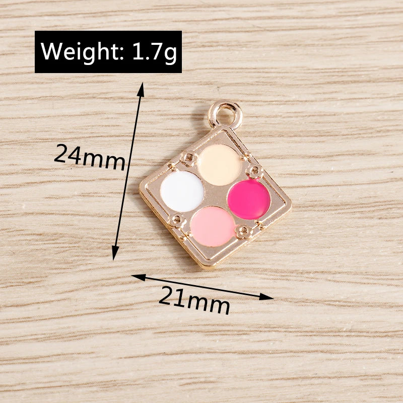 10pcs Mix Cute Enamel Women Lips Lipstick Charms Pendants for Jewelry Making Earrings Necklace Bracelets DIY Crafts Supplies