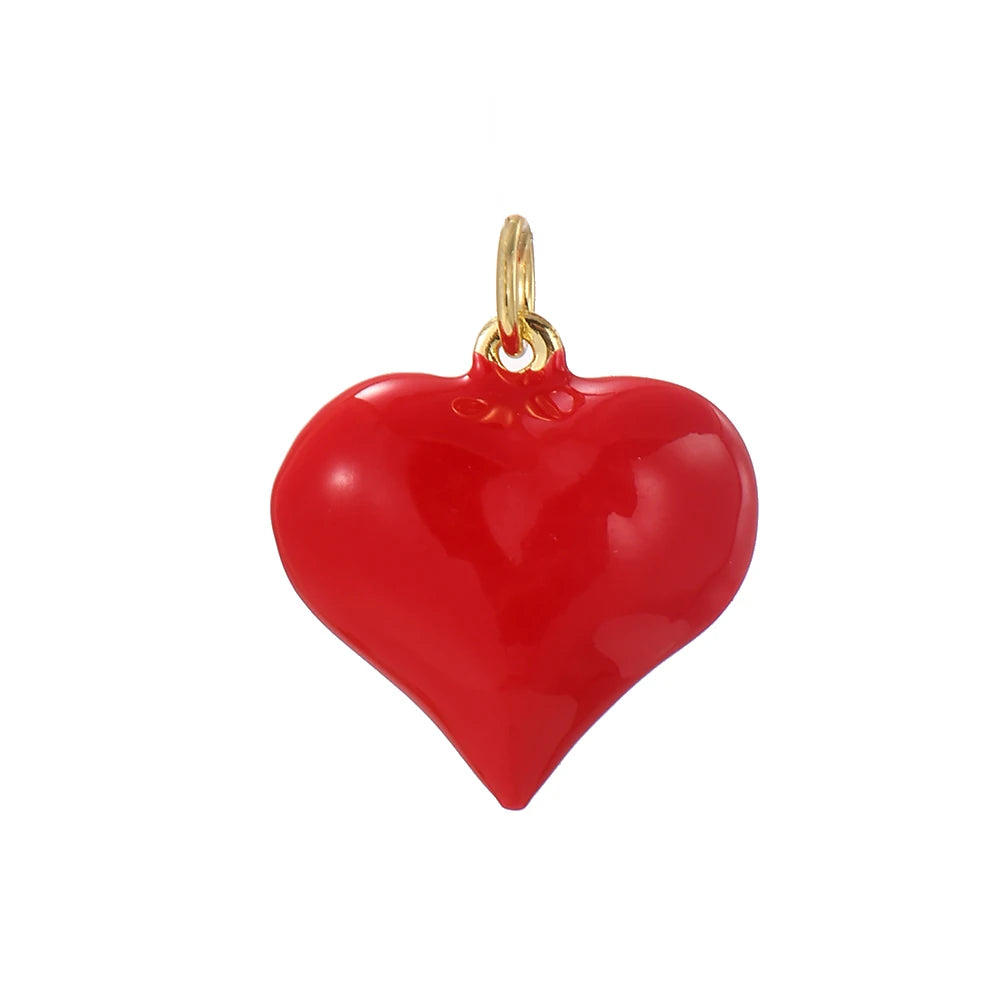Cute  Heart  Charms for Jewelry Making Supplies Gold Color Tarot Card Charm Dijes Diy Woman Earrings Necklace Braclet Pendant