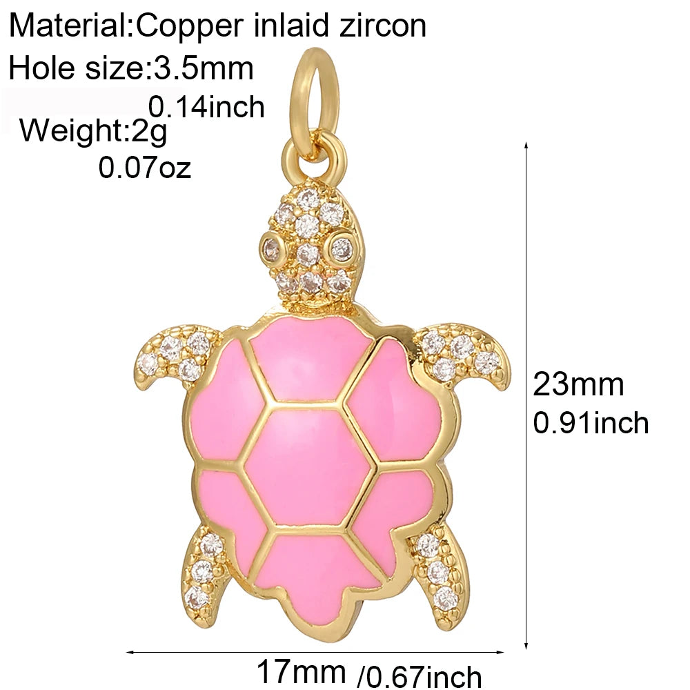 Cute Love Hearts Starfish Charms Gold Color Animals Turtle Flower Jewelry Dijes Diy Earring Necklace Bracelet Keychain Sea Charm