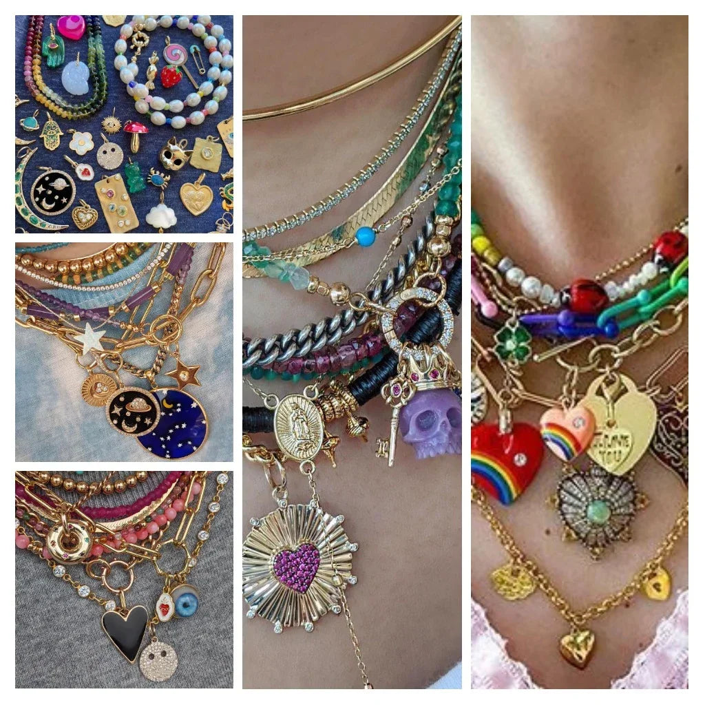 Cute Love Hearts Starfish Charms Gold Color Animals Turtle Flower Jewelry Dijes Diy Earring Necklace Bracelet Keychain Sea Charm