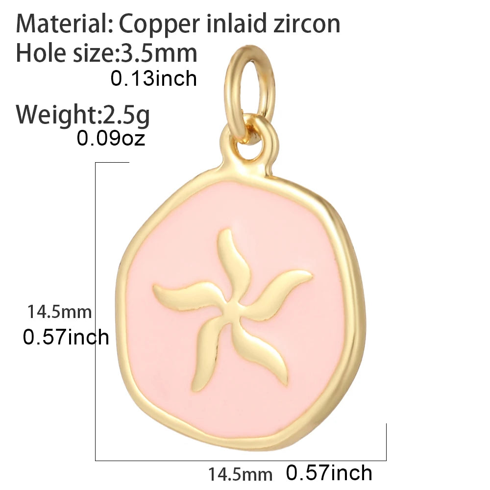 Cute Love Hearts Starfish Charms Gold Color Animals Turtle Flower Jewelry Dijes Diy Earring Necklace Bracelet Keychain Sea Charm