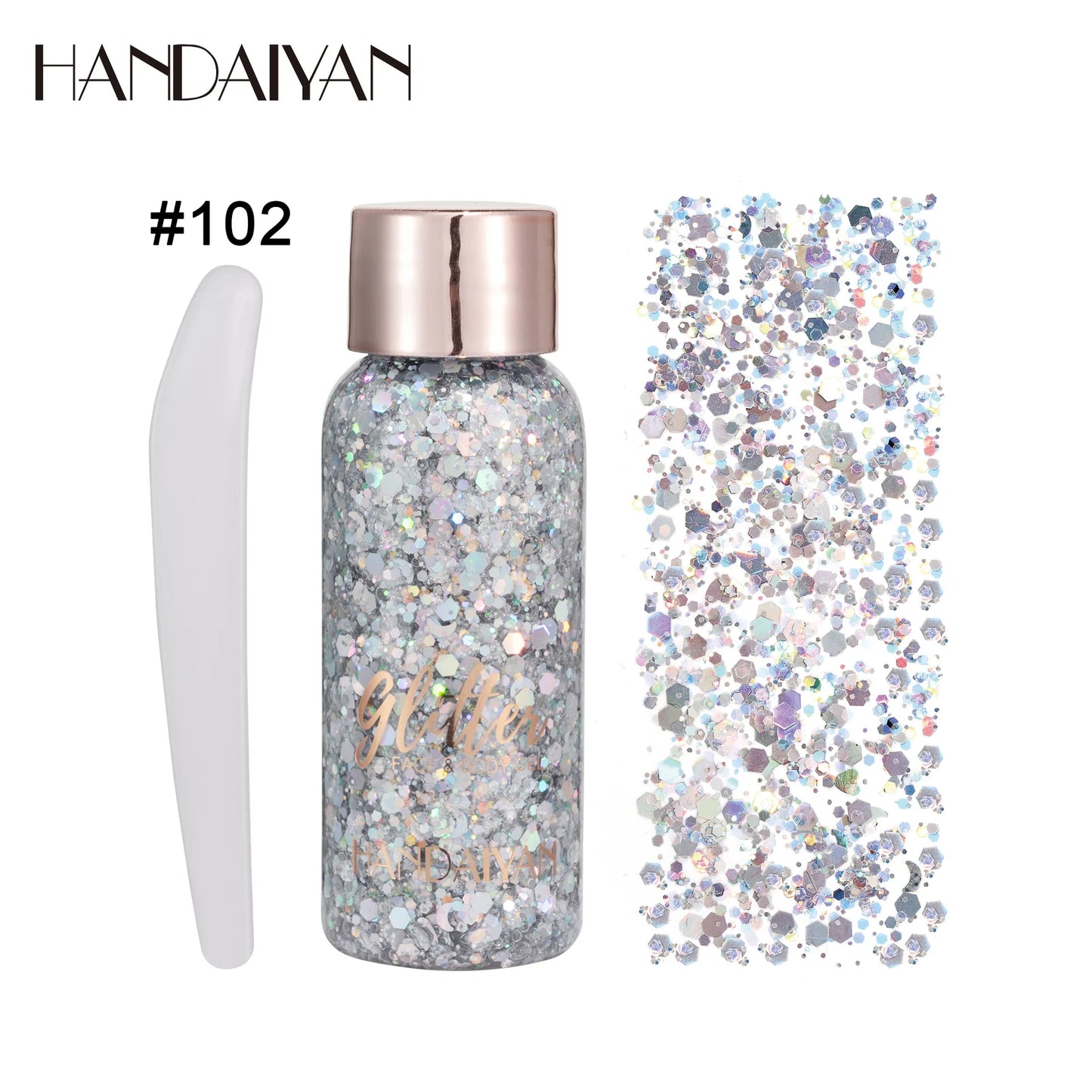 Handaiyan Eye Glitter Nail Hair Body Face Stickers Gel Art Loose Sequins Cream Diamond Jewels Rhinestones Makeup Party Festival