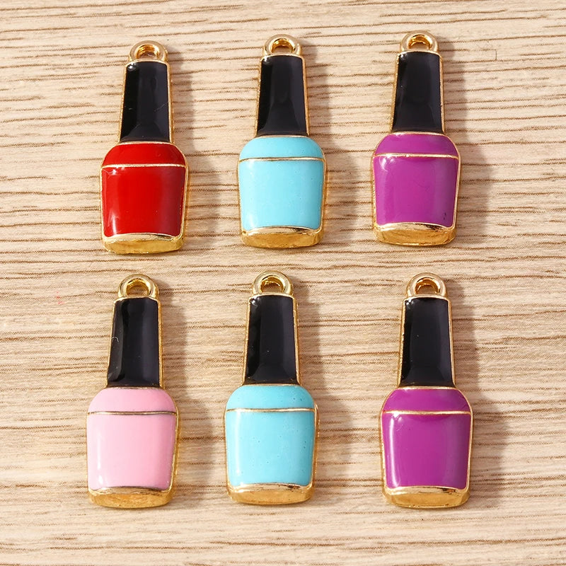 10pcs Mix Cute Enamel Women Lips Lipstick Charms Pendants for Jewelry Making Earrings Necklace Bracelets DIY Crafts Supplies