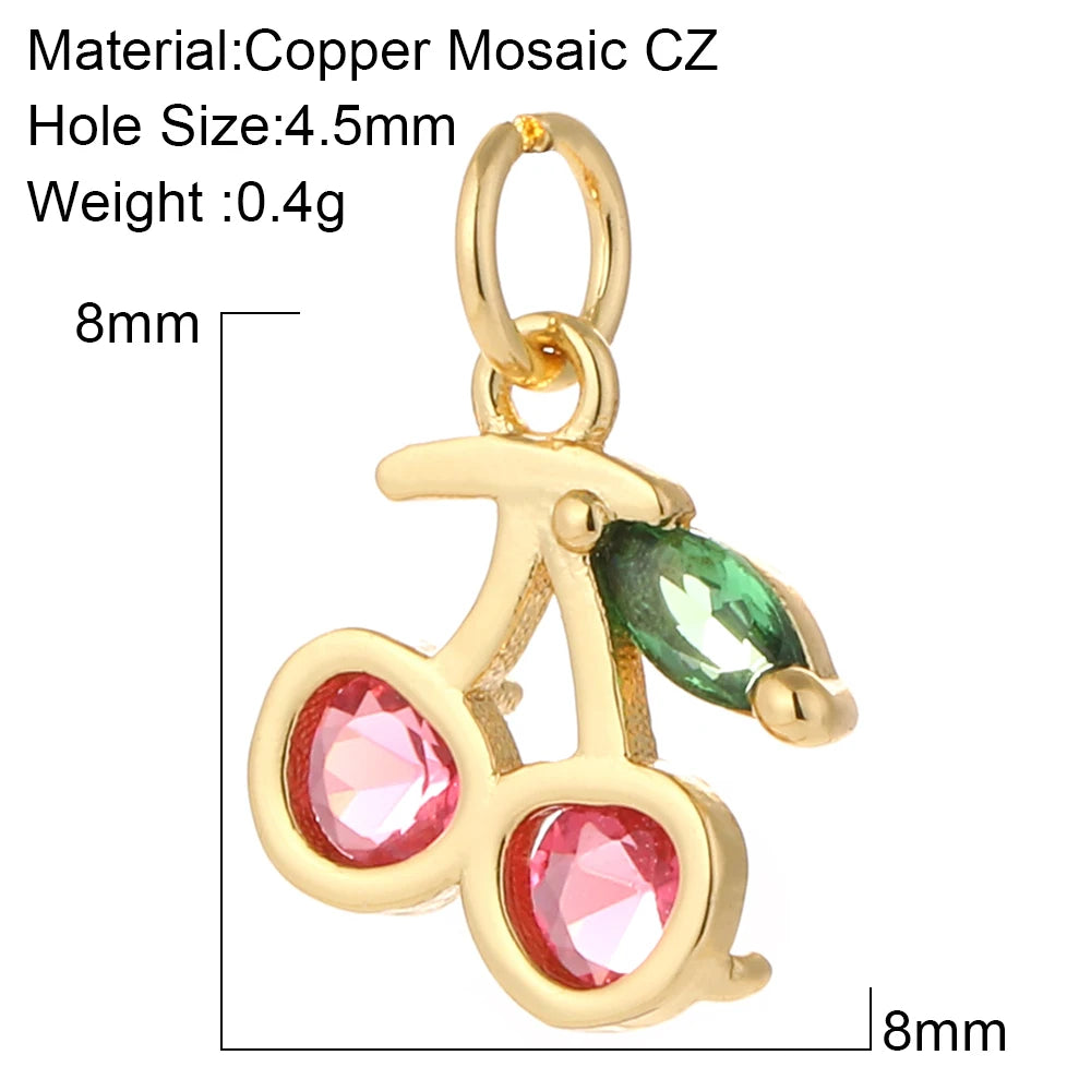 Cute  Heart  Charms for Jewelry Making Supplies Gold Color Tarot Card Charm Dijes Diy Woman Earrings Necklace Braclet Pendant