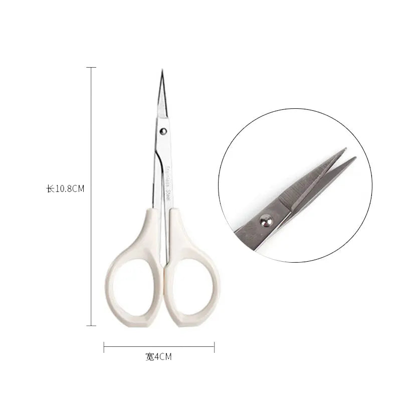 Eyebrow Scissors Stainless Steel Nail Tool Sharp Tip Multifunctional Nose Facial Hair Trimmer Makeup Beauty Tools