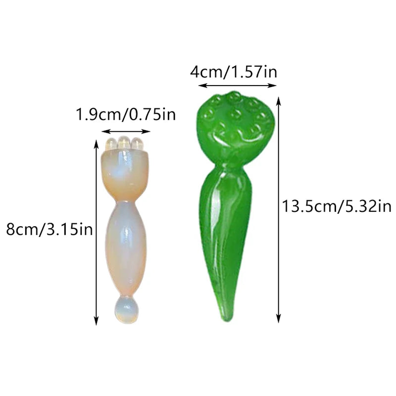Face Massage Tools Eyes Acupunctur Point Pen Gua Sha Face Skin Care Massager Sticks Lotus Seedpod Shape Facial Lifting Beauty