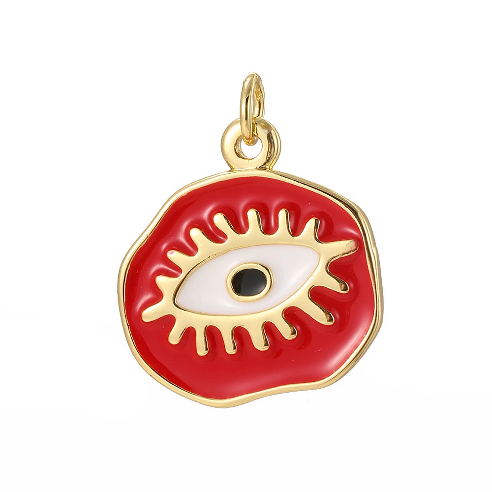 Cute  Heart  Charms for Jewelry Making Supplies Gold Color Tarot Card Charm Dijes Diy Woman Earrings Necklace Braclet Pendant